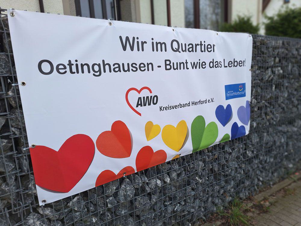 awo, quartierarbeit, oetinghausen Banner Quartier Oetinghausen